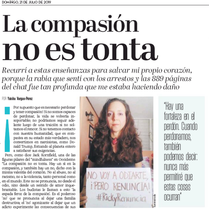 Artículo de Profesora Yaisha Vargas en El Nuevo Día